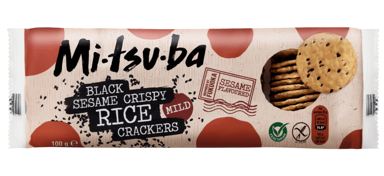 Black Sesame Crispy Rice Crackers